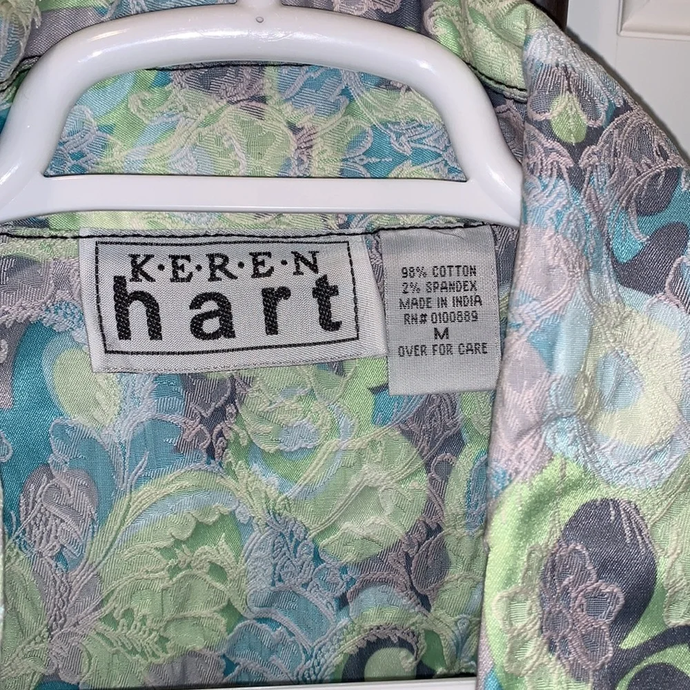 KEREN hart textured jean jacket style jacket M - Picture 6 of 7